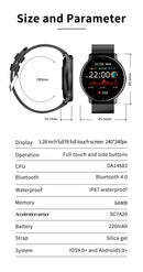 New Smart Watch Men Full Touch Screen Sport Fitness Watch IP67 Waterproof
