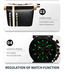 Mens Watches Top Brand Luxury Quartz Watch For Men Waterproof Sport Big