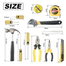 8/9/12/13Piece Tools Set General House hold Hand Tool Kit with Plastic Toolbox Storage Case