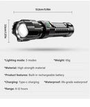 High Strong Power Led Flashlights 2000LM Tactical T
