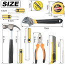 8/9/12/13Piece Tools Set General House hold Hand Tool Kit with Plastic Toolbox Storage Case